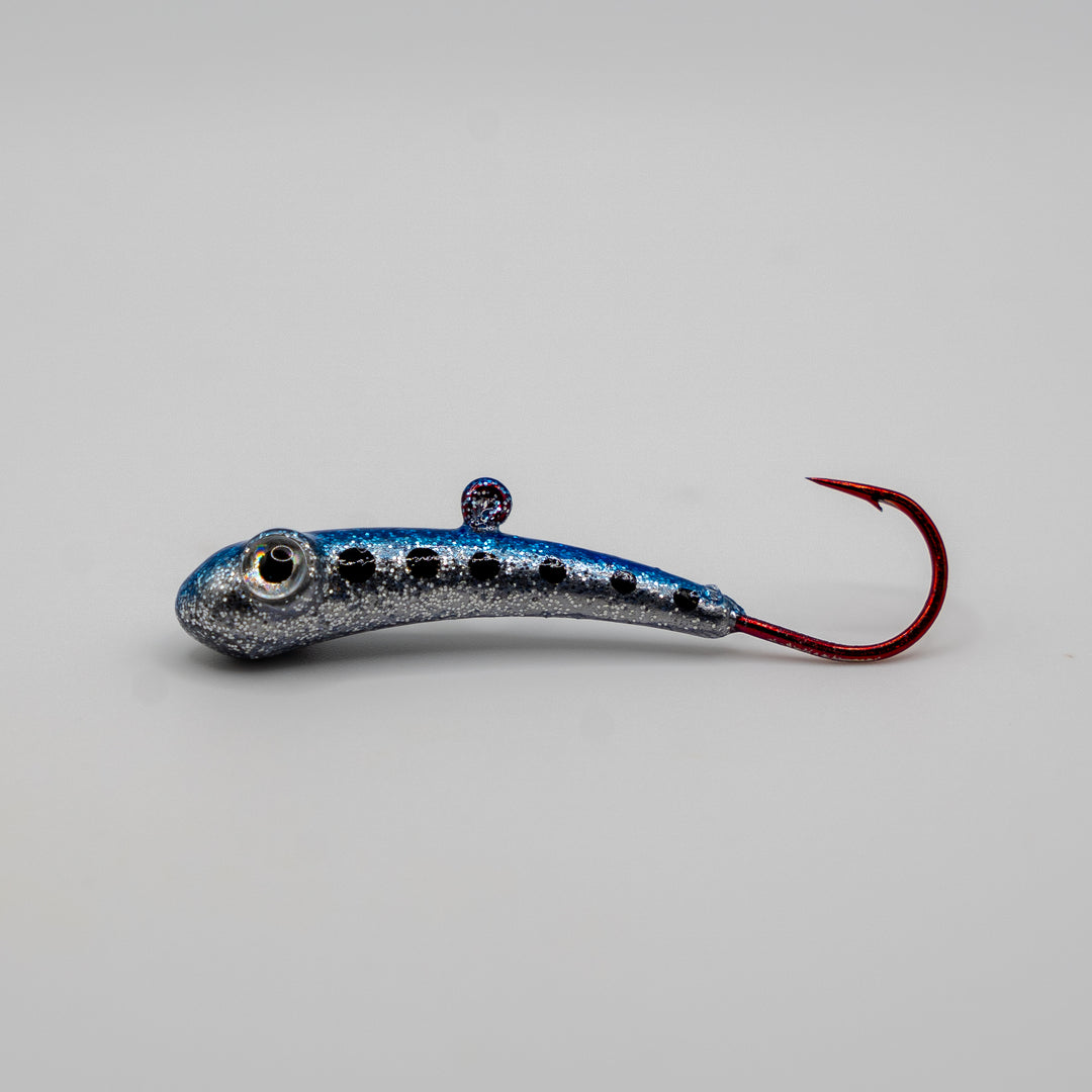 Badd Boyz Jig in Blue/Silver color and size BB2 2" 1/4 oz.